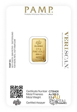 Zlatý slitek PAMP Fortuna 1 g