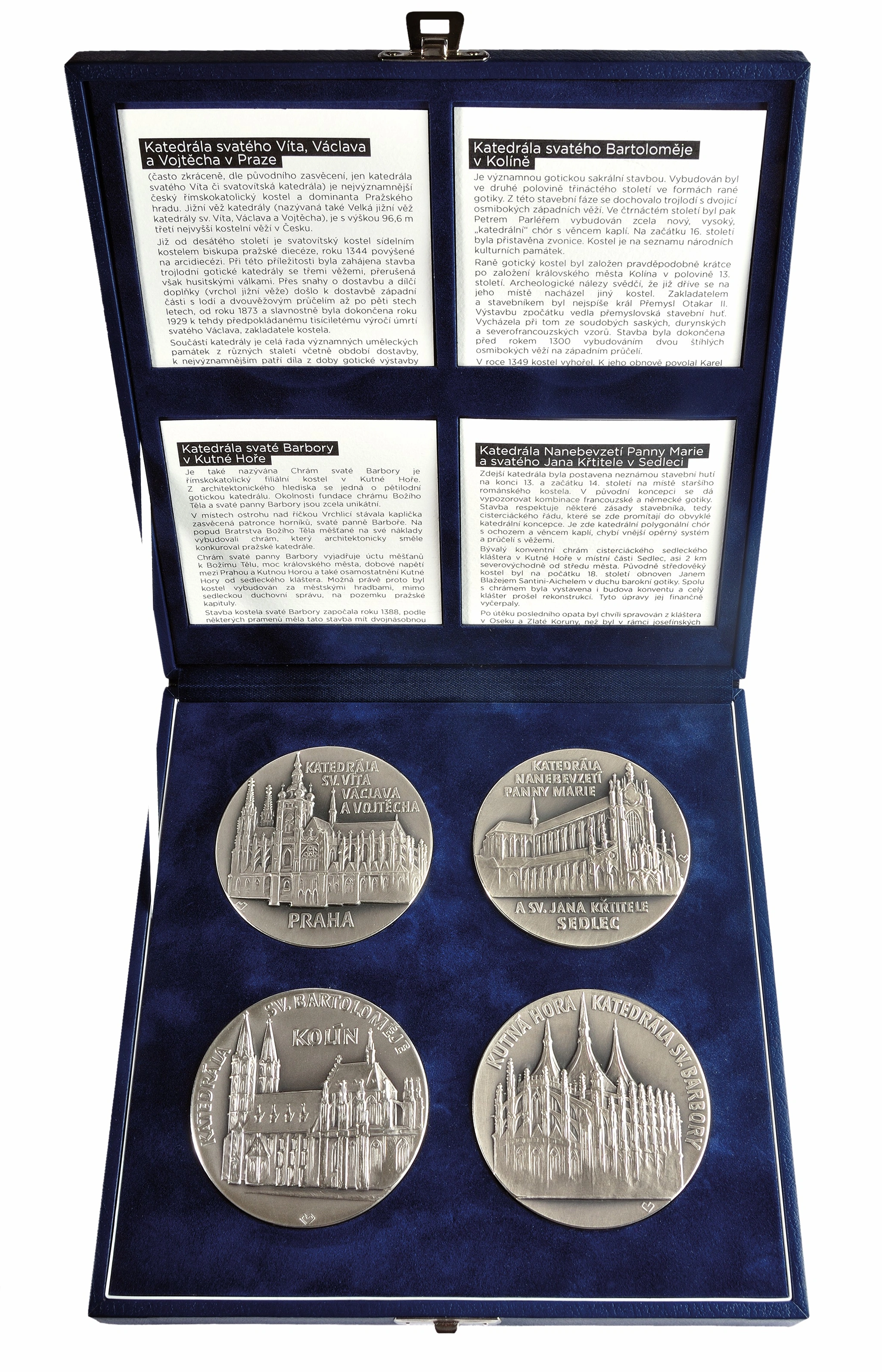 Katedrály - čtveřice stříbrných medailí | 4x 250 g