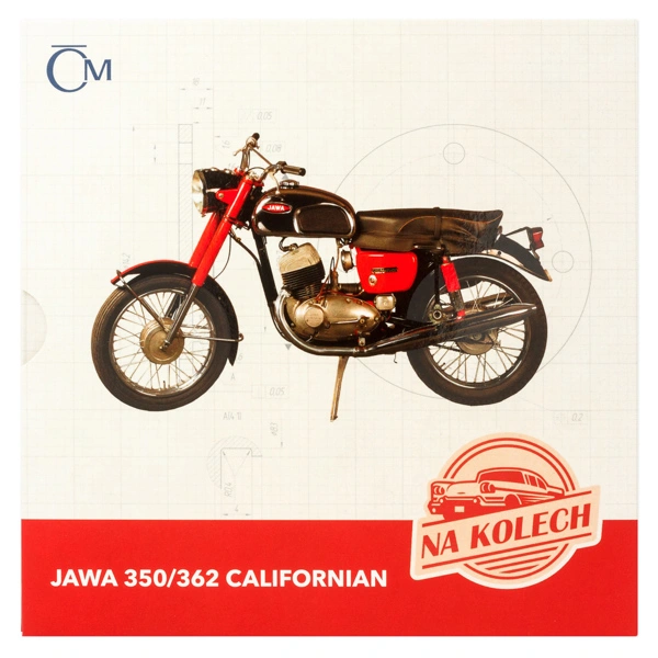 Stříbrná mince Na kolech - Motocykl JAWA Californian proof | 31,1 g - pohled 4