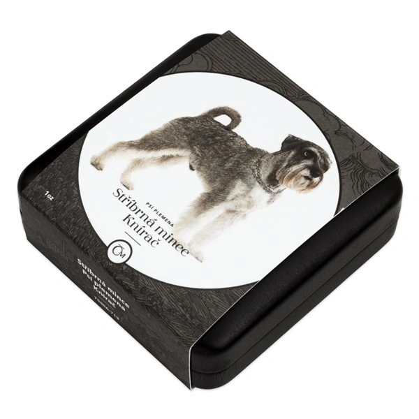 Stříbrná mince Psí plemena - Knírač proof | 31,1 g - pohled 3