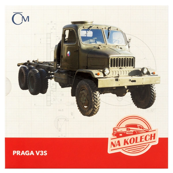 Stříbrná mince Na kolech - Nákladní automobil Praga V3S proof | 31,1 g - pohled 4