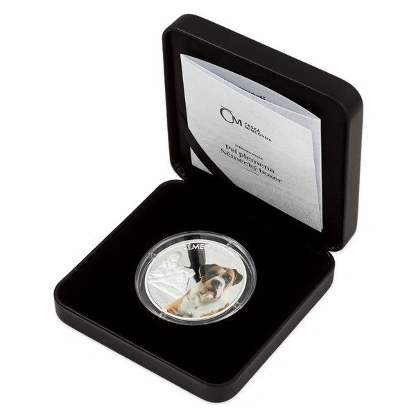 Stříbrná mince Psí plemena - Německý boxer proof | 31,1 g - pohled 4