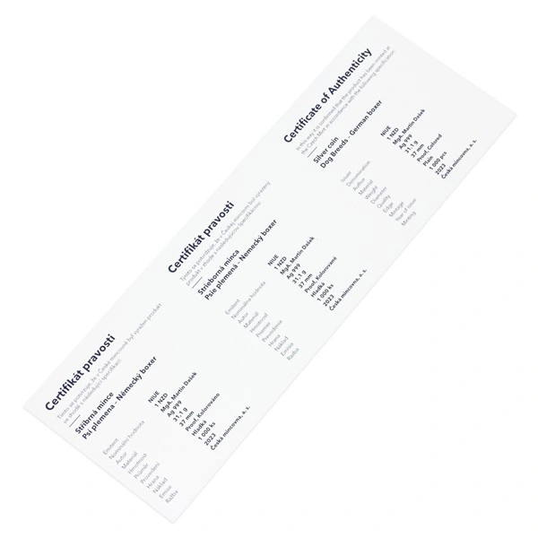 Stříbrná mince Psí plemena - Německý boxer proof | 31,1 g - pohled 6