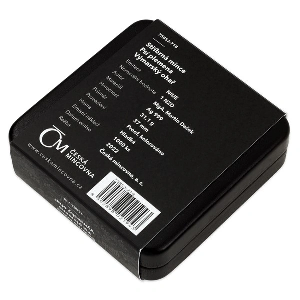 Stříbrná mince Psí plemena - Výmarský ohař proof | 31,1 g - pohled 7