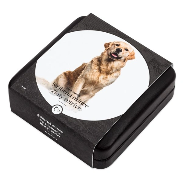 Stříbrná mince Psí plemena - Zlatý retrívr proof | 31,1 g - pohled 3