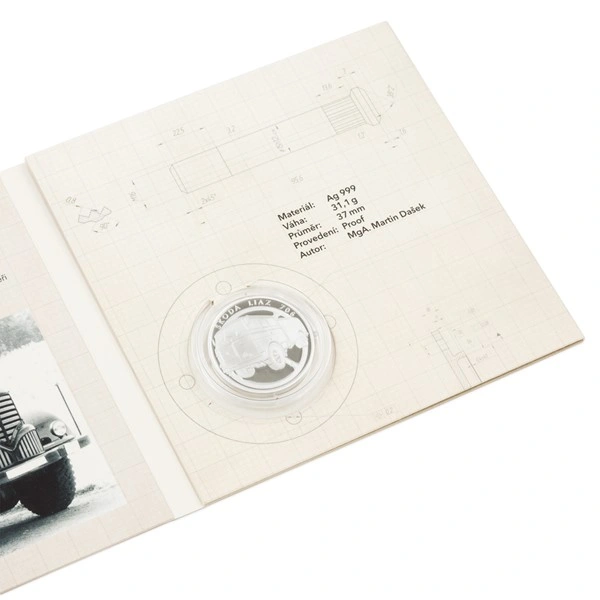 Stříbrná mince Na kolech - Nákladní automobil Škoda LIAZ 706 proof | 31,1 g - pohled 6