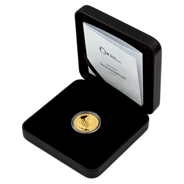 Zlatá medaile Sova moudrosti proof | 3,49 g - pohled 3